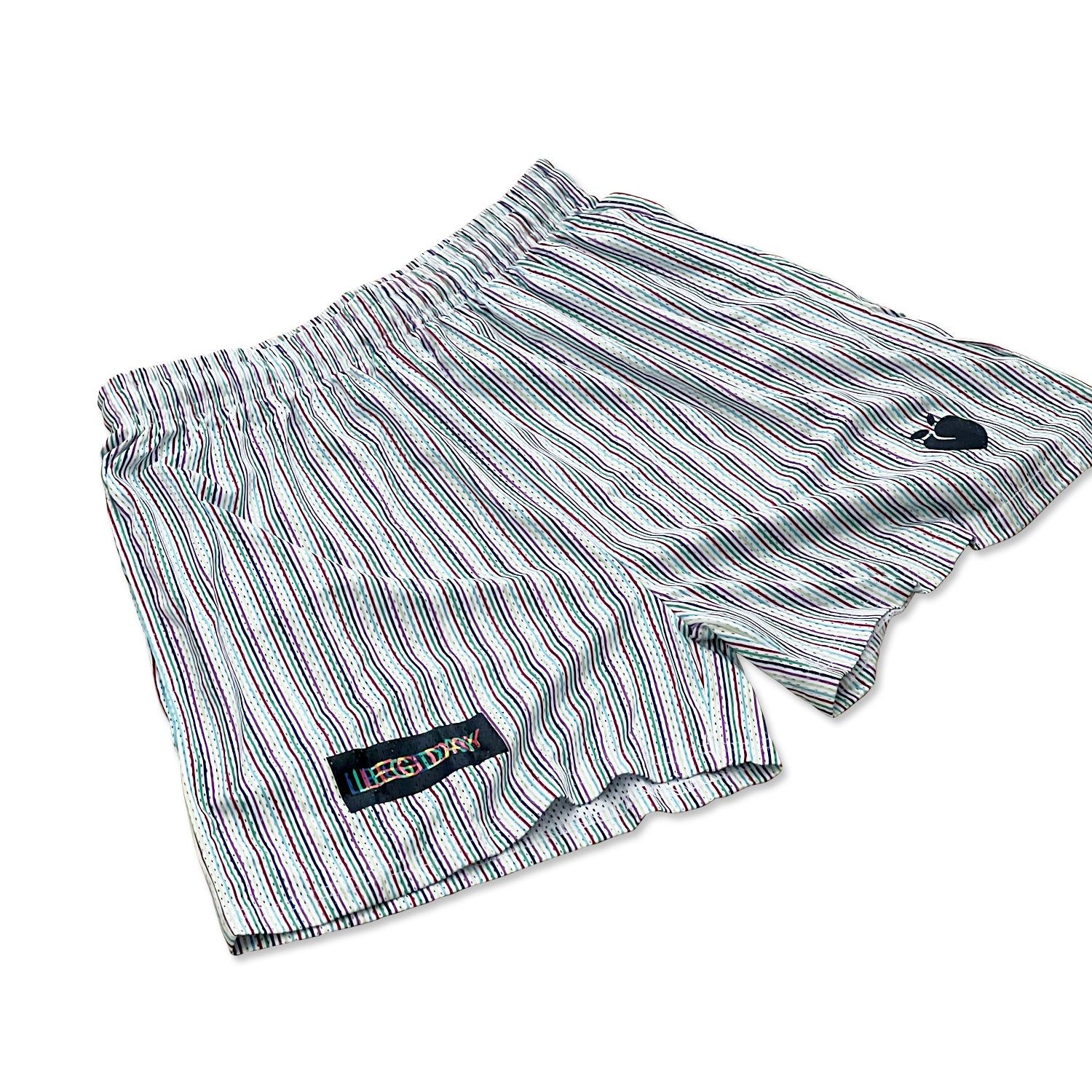 LEGDAY Mesh Flex Shorts 5" - Pinstripe White sold by Flex Living product image thumbnail 6