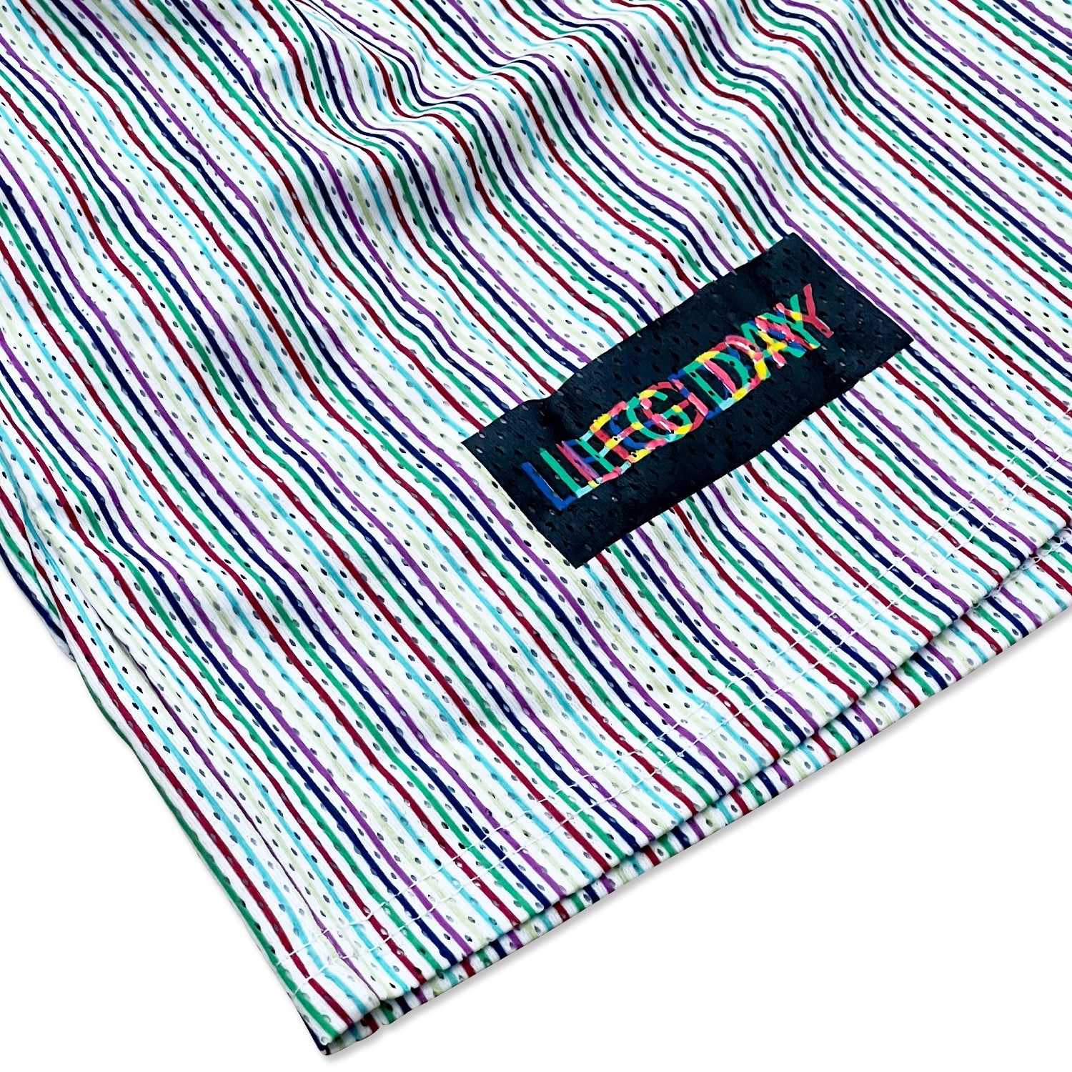 LEGDAY Mesh Flex Shorts 5" - Pinstripe White sold by Flex Living product image thumbnail 4