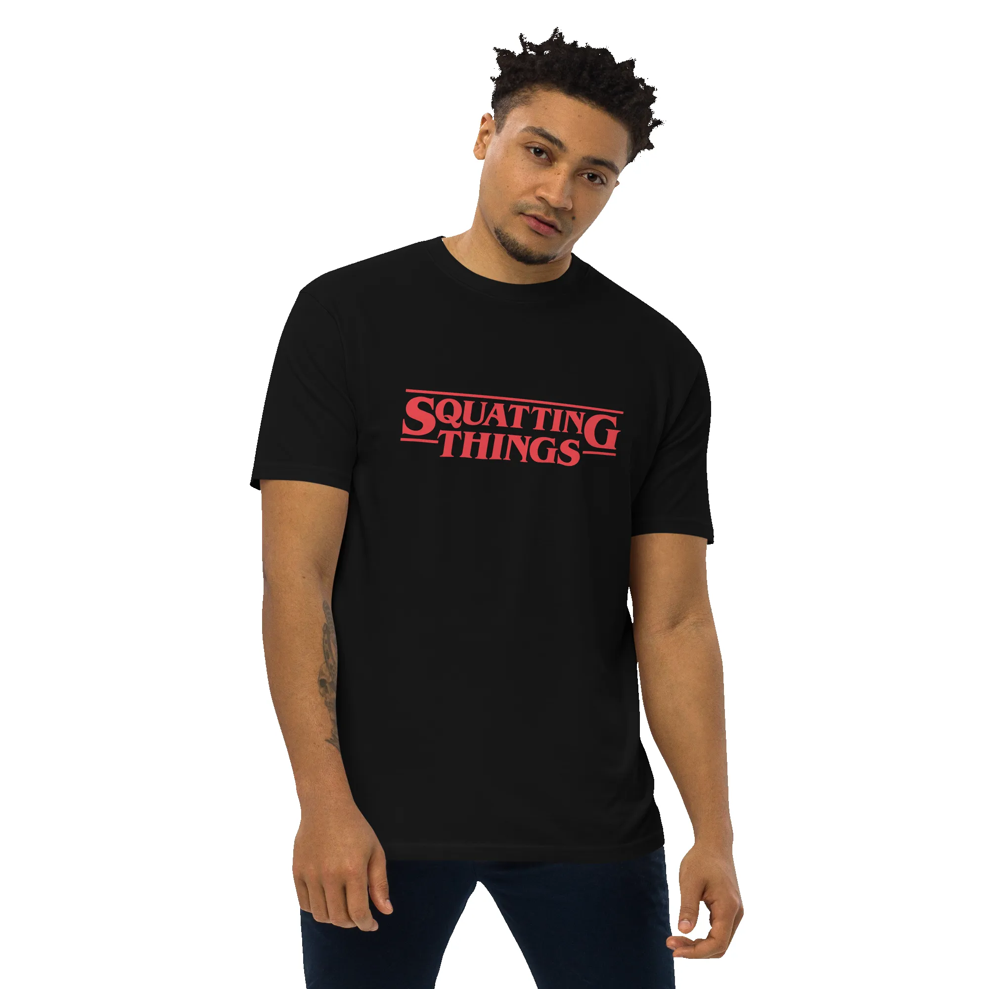 Squatting Things Premium Graphic Shirt sold by Flex Living product image thumbnail 2