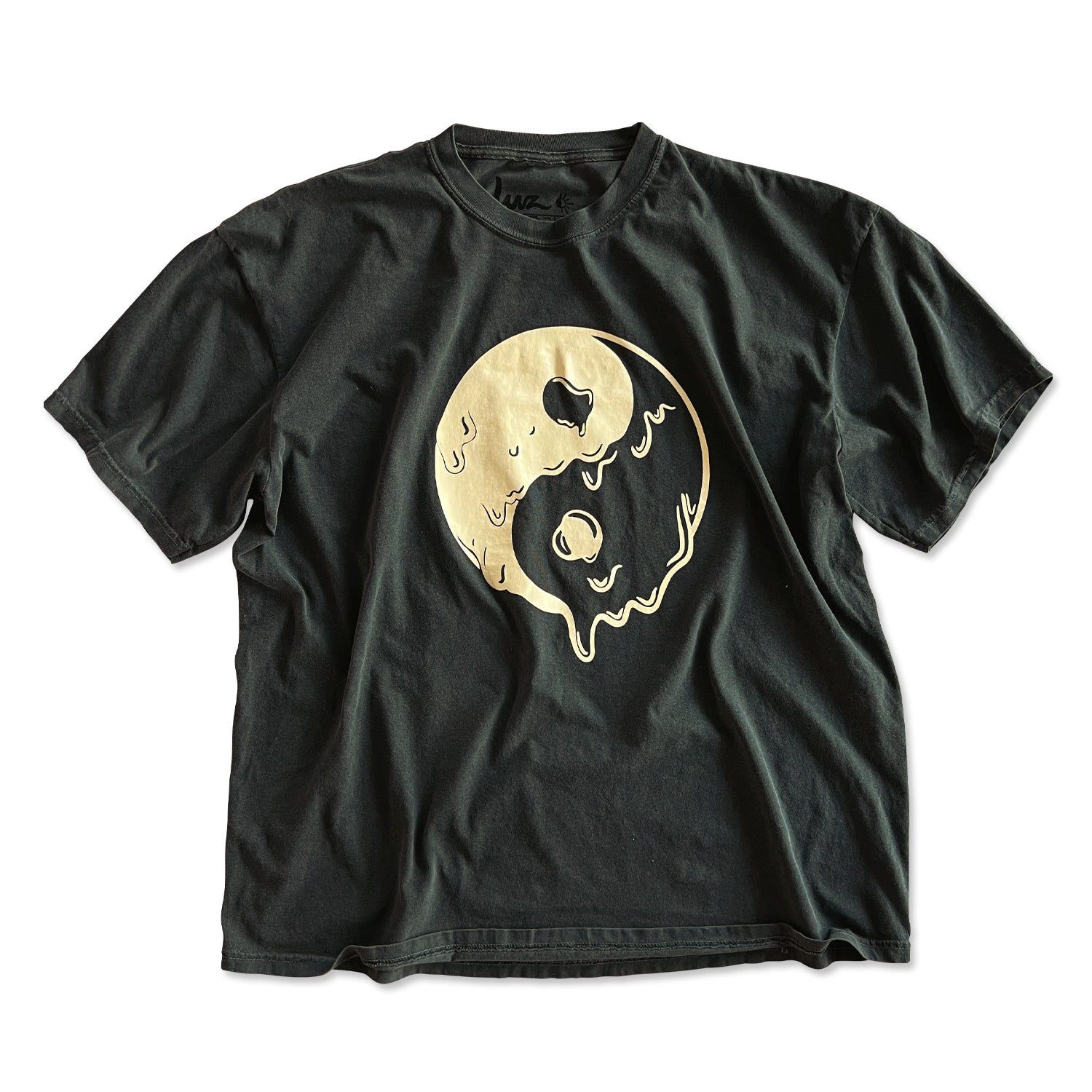 Unisex Oversized Tee - Yin Yang Drip - Pepper sold by Flex Living product image thumbnail 3