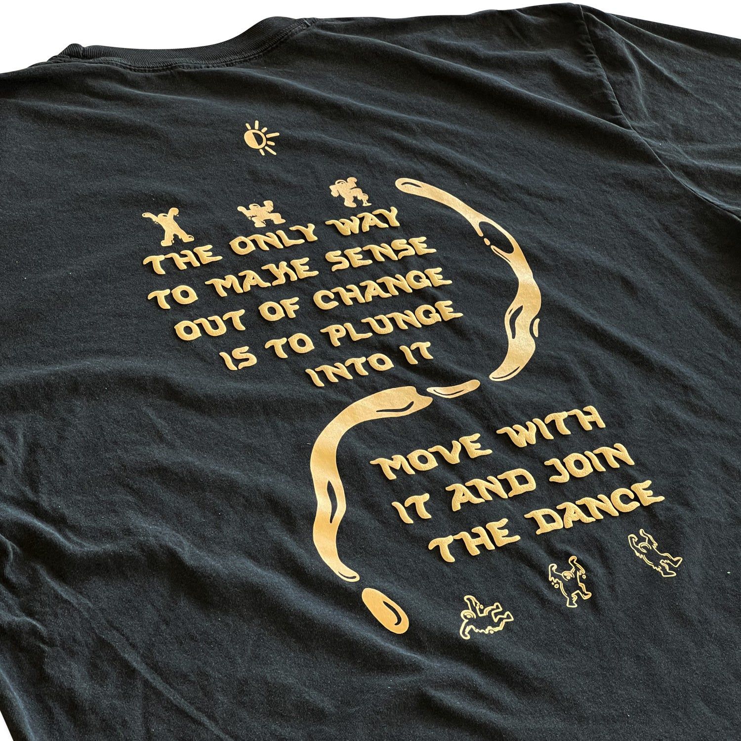 Unisex Oversized Tee - Yin Yang Drip - Pepper sold by Flex Living product image thumbnail 2