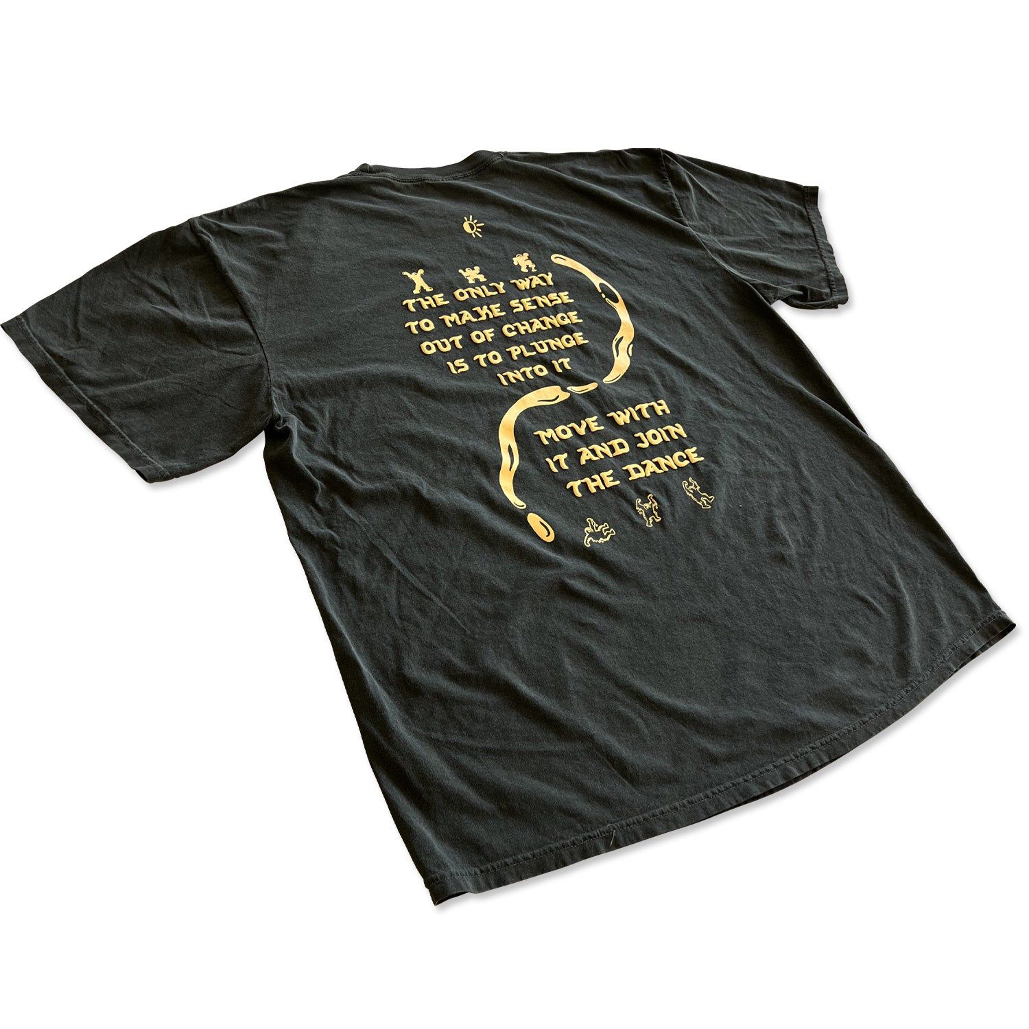 Unisex Oversized Tee - Yin Yang Drip - Pepper sold by Flex Living product image thumbnail 4