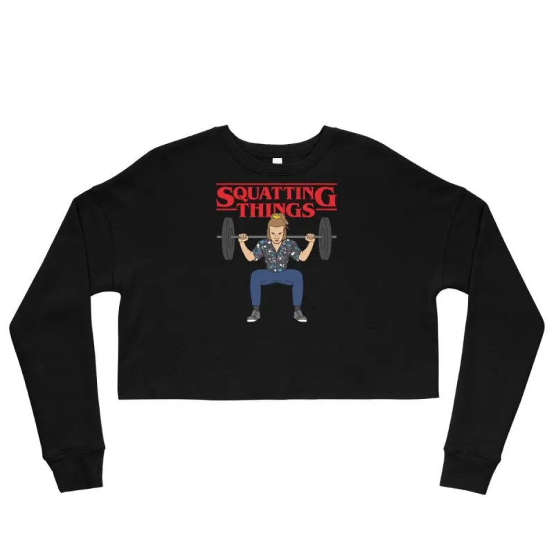 Eleven Squatting Things Crop Sweatshirt sold by Flex Living