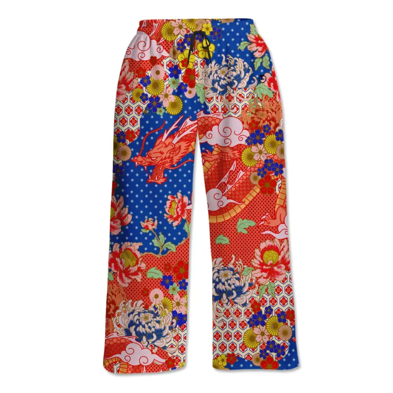 Wide Leg Lounge Pants - Dragon sold by Flex Living