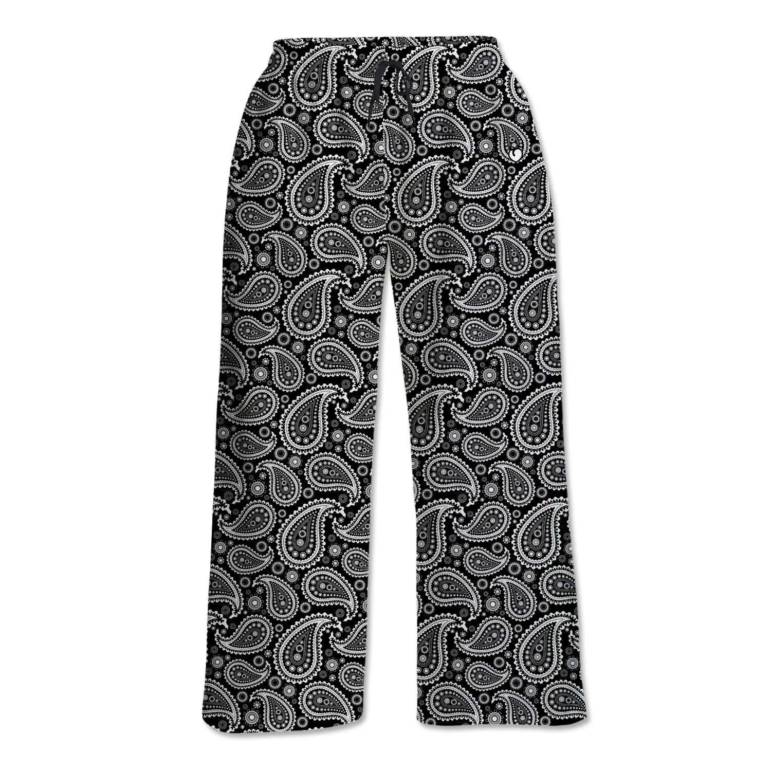 Wide Leg Lounge Pants - Paisley B&W sold by Flex Living