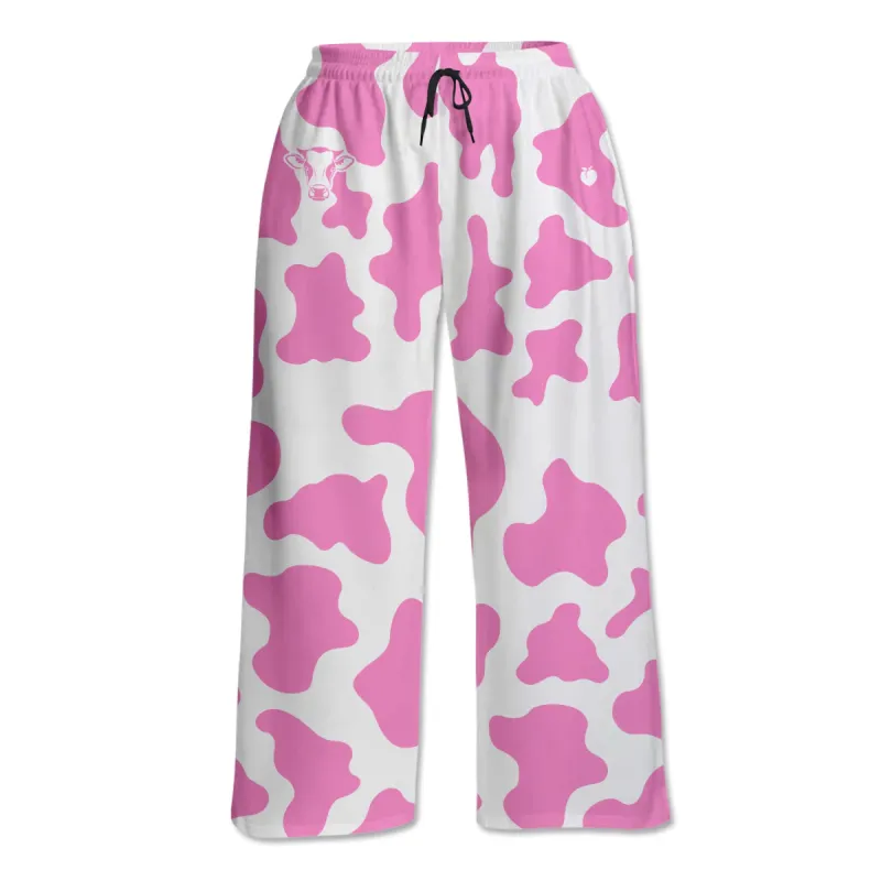 Unisex Lounge Pants - Pink Cow Print sold by Flex Living