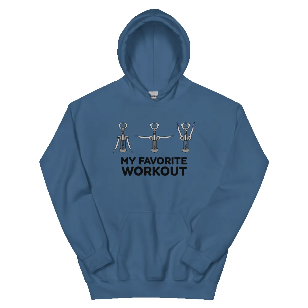MY FAVORITE WORKOUT UNISEX HOODIE sold by Flex Living product image thumbnail 4
