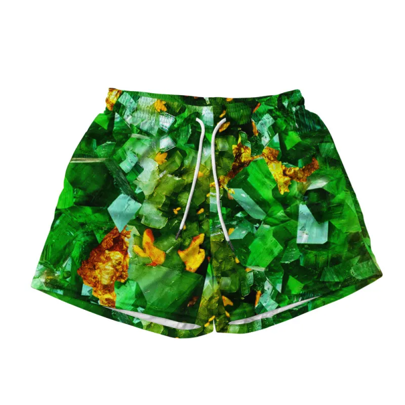 Basic Mesh Short - Emerald And Gold sold by Flex Living