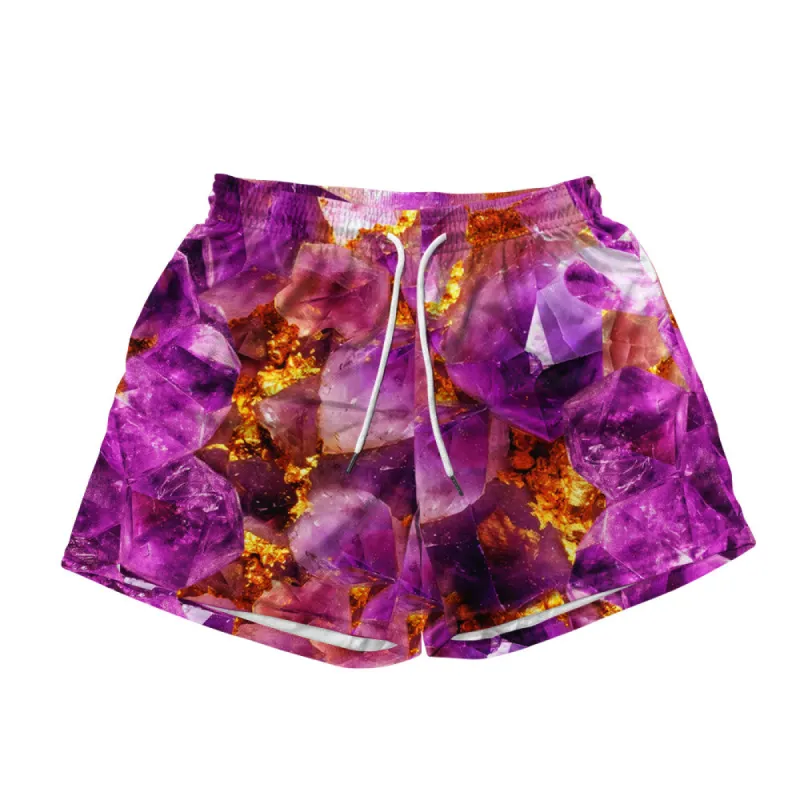 Basic Mesh Short - Amethyst And Gold sold by Flex Living