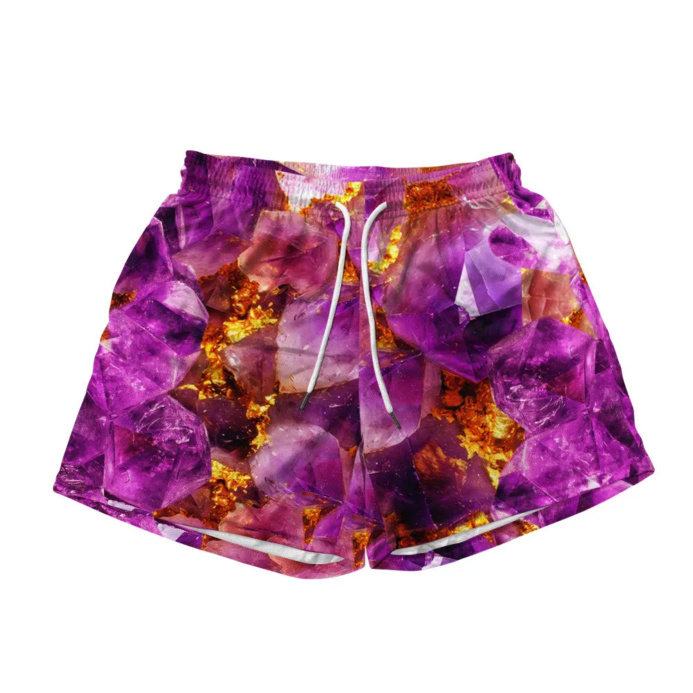 Basic Mesh Short - Amethyst And Gold sold by Flex Living