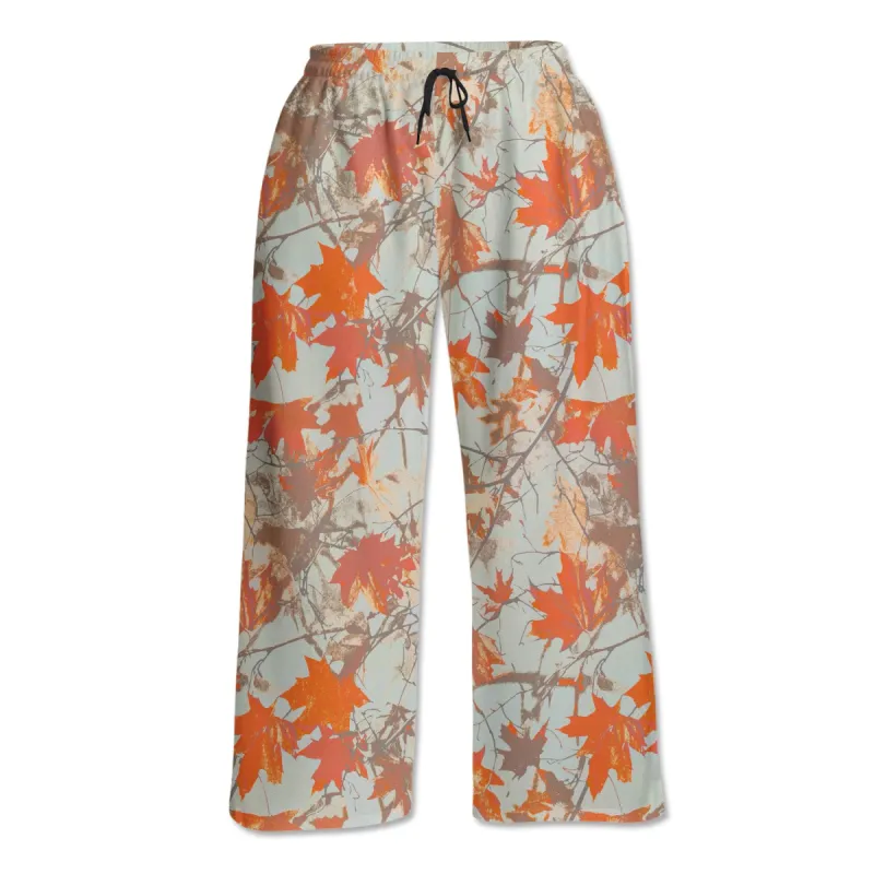 Unisex Lounge Pants - Orange Maple Leaves sold by Flex Living