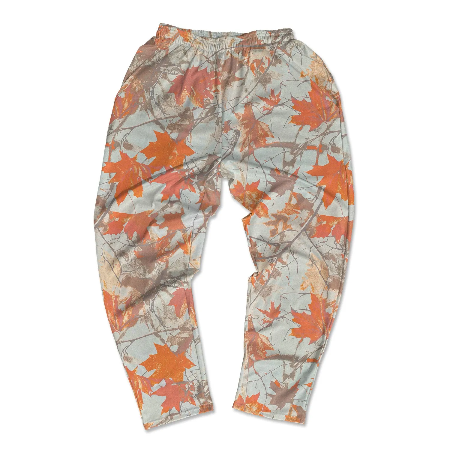 Muscle Pants - Orange Maple Leaves sold by Flex Living