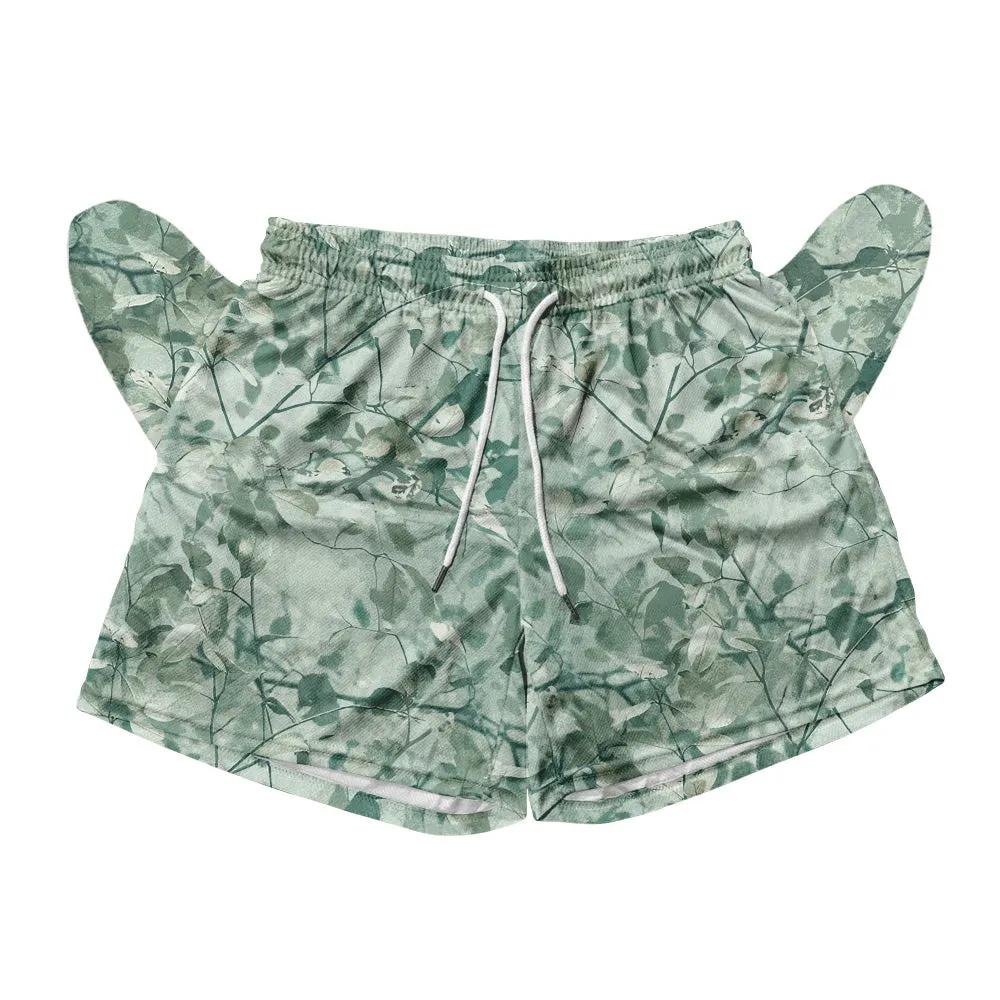 Basic Mesh Short - Green Leaves sold by Flex Living product image thumbnail 2