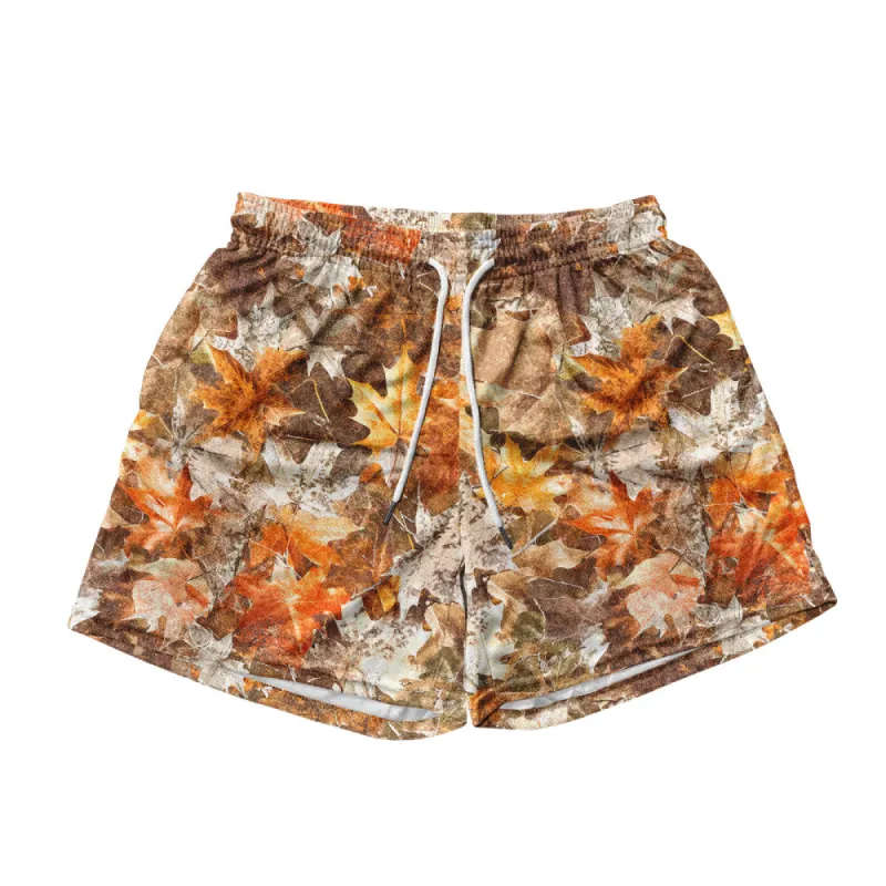 Basic Mesh Short - Autumn Leaves sold by Flex Living