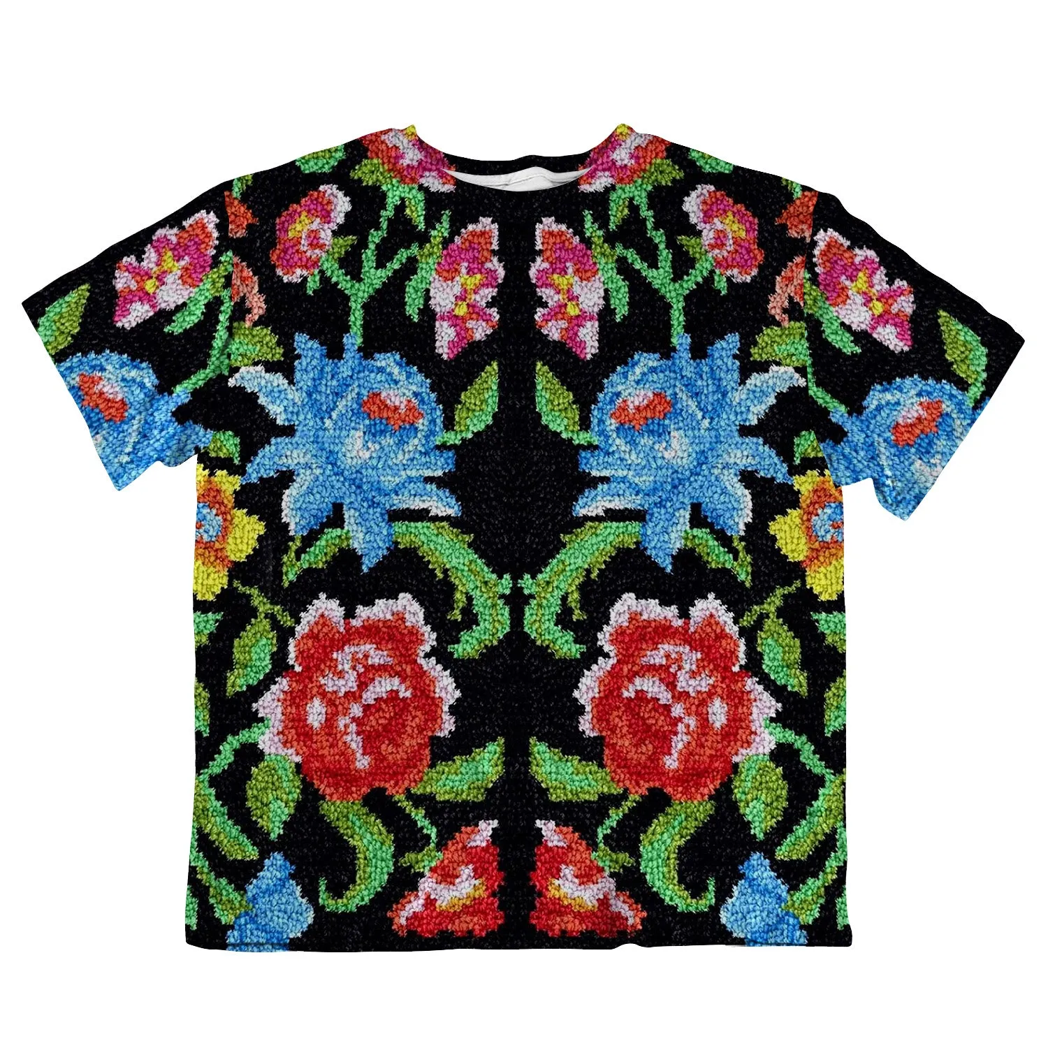 Unisex Oversized Tee - Diamond Crochet Pattern sold by Flex Living