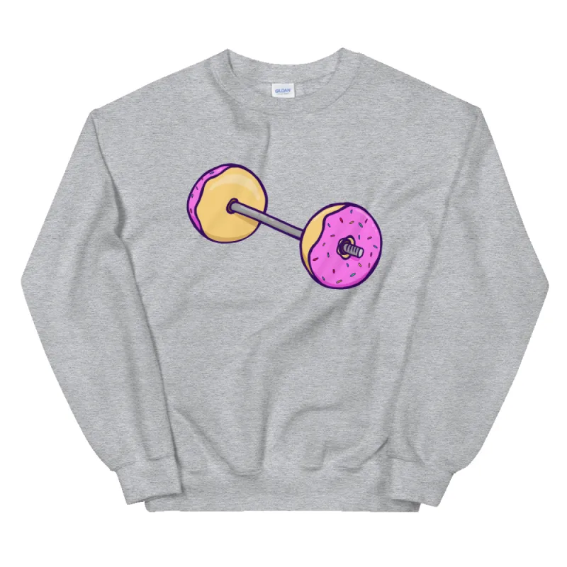 DONUT DUMBELL UNISEX SWEATSHIRT made by Flex Living