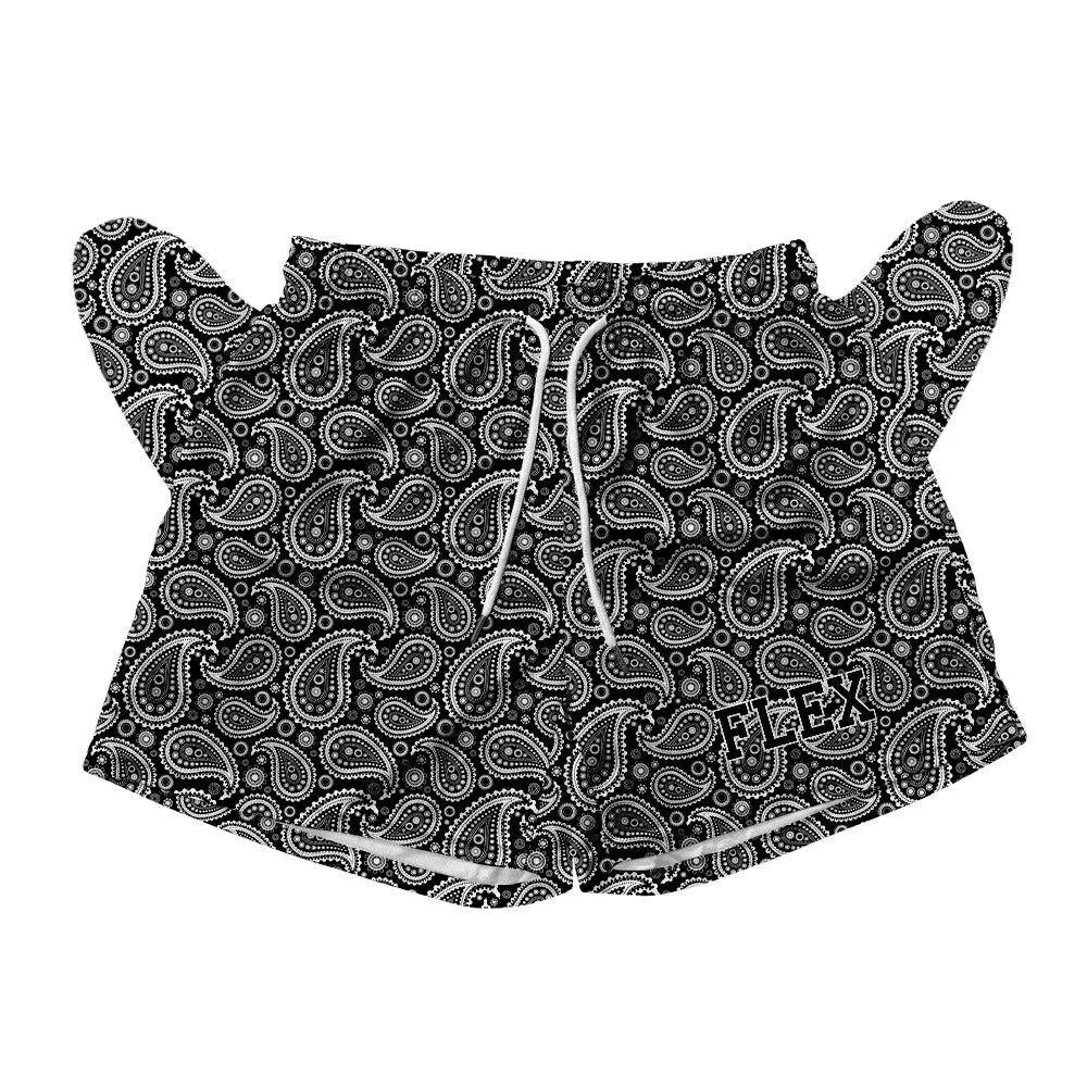 Basic Mesh Short - Paisley B&W sold by Flex Living product image thumbnail 2