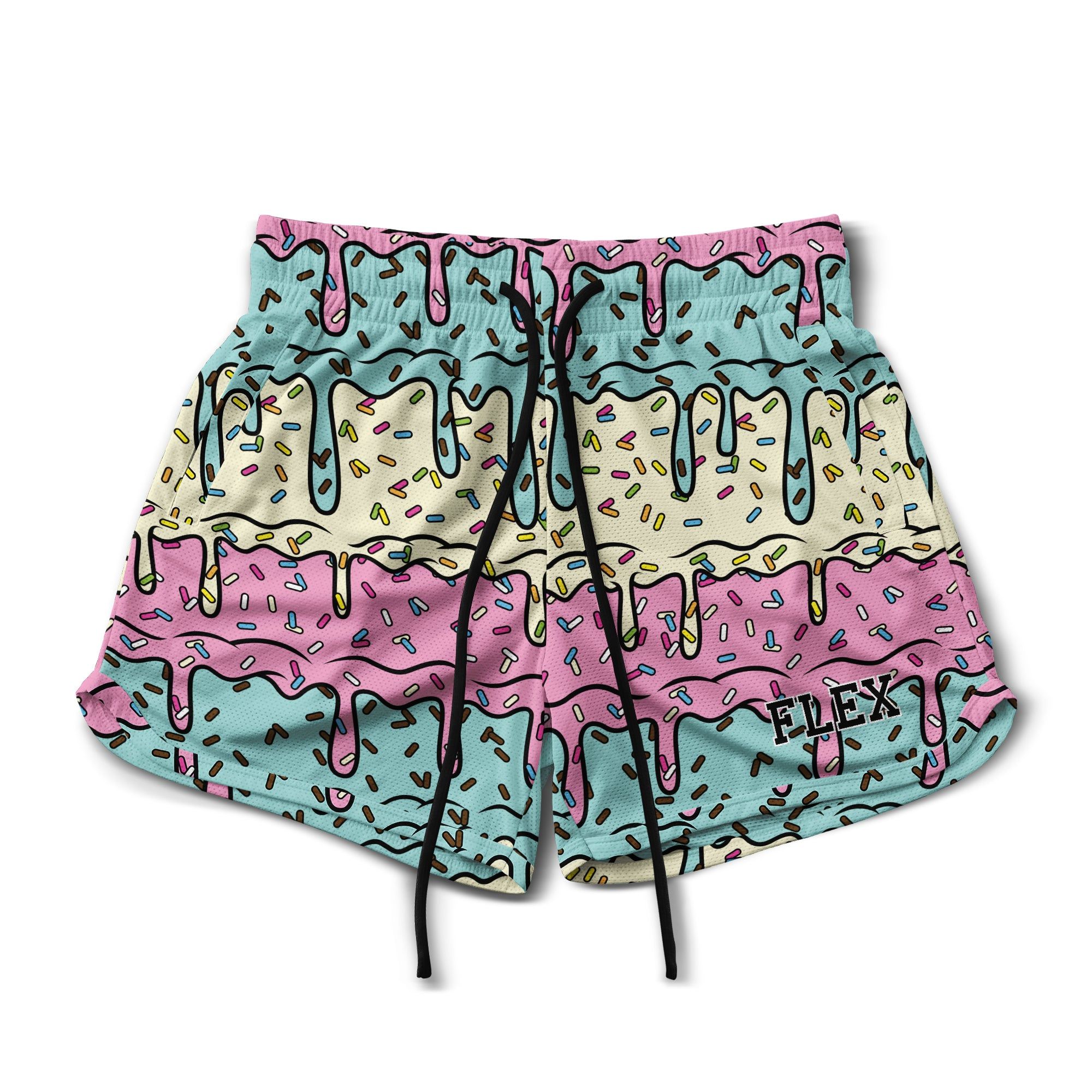 Muay Thai Shorts - Ice Cream Drip sold by Flex Living