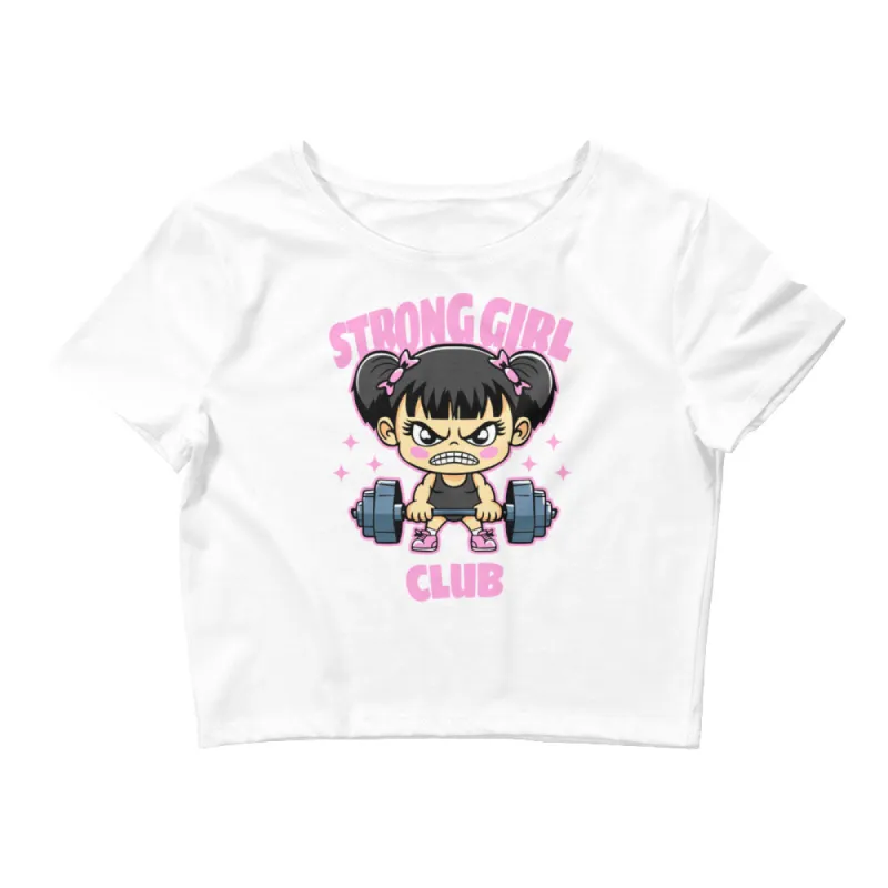 Strong Girl Club Crop Tee sold by Flex Living