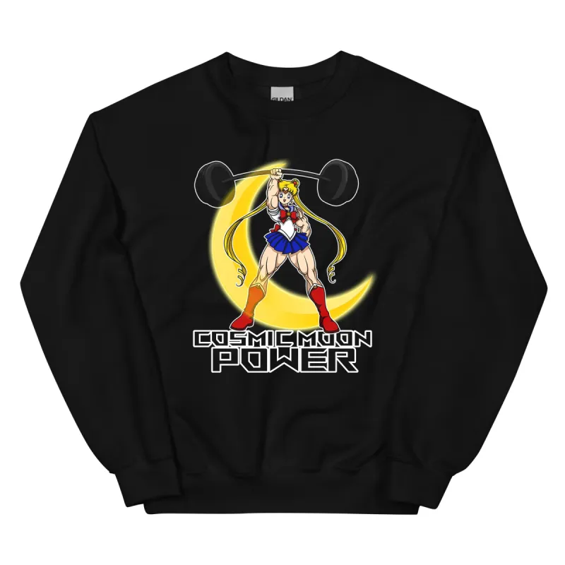 Cosmic Moon Power Unisex Sweatshirt made by Flex Living