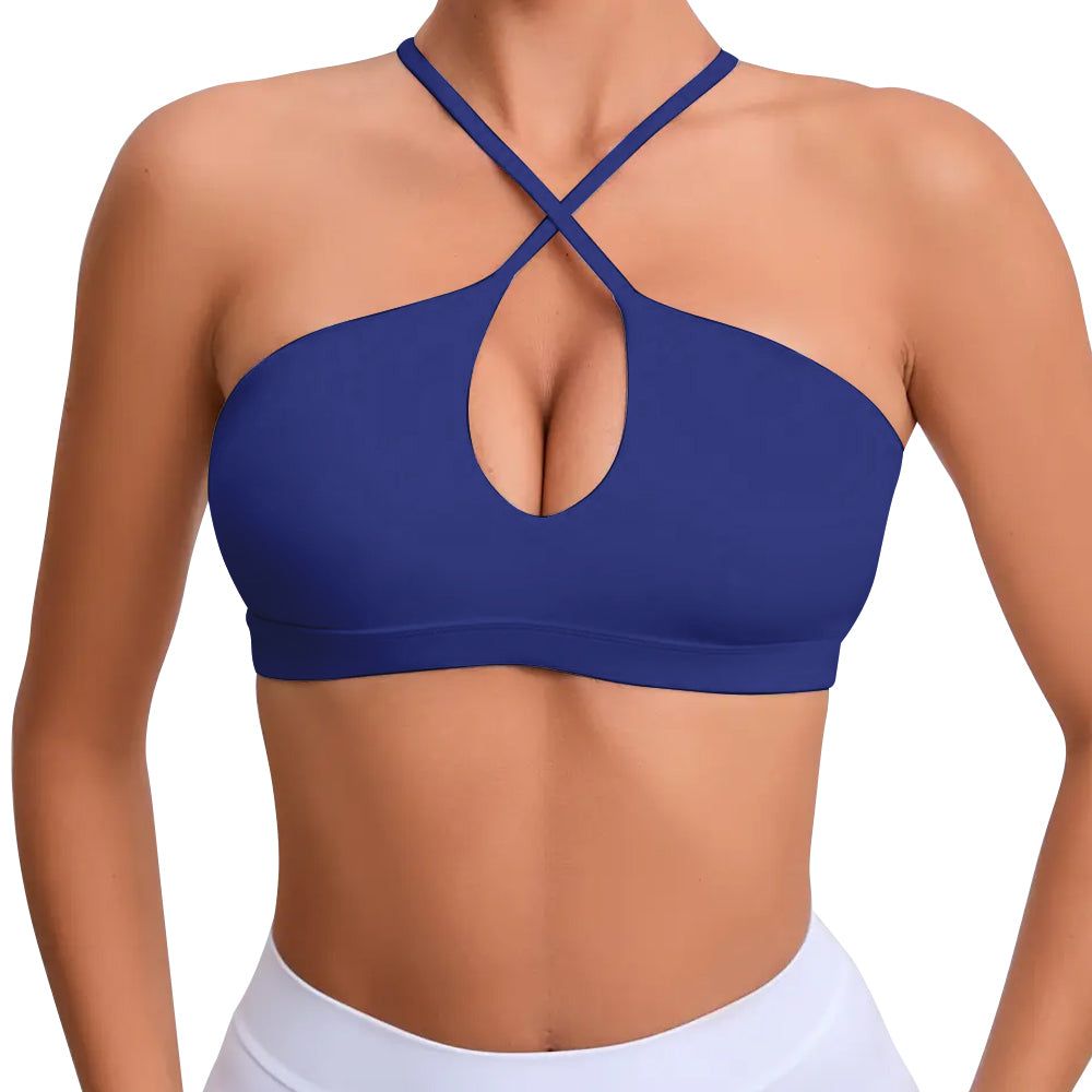Halter Strap Bra - Ink blue sold by Flex Living