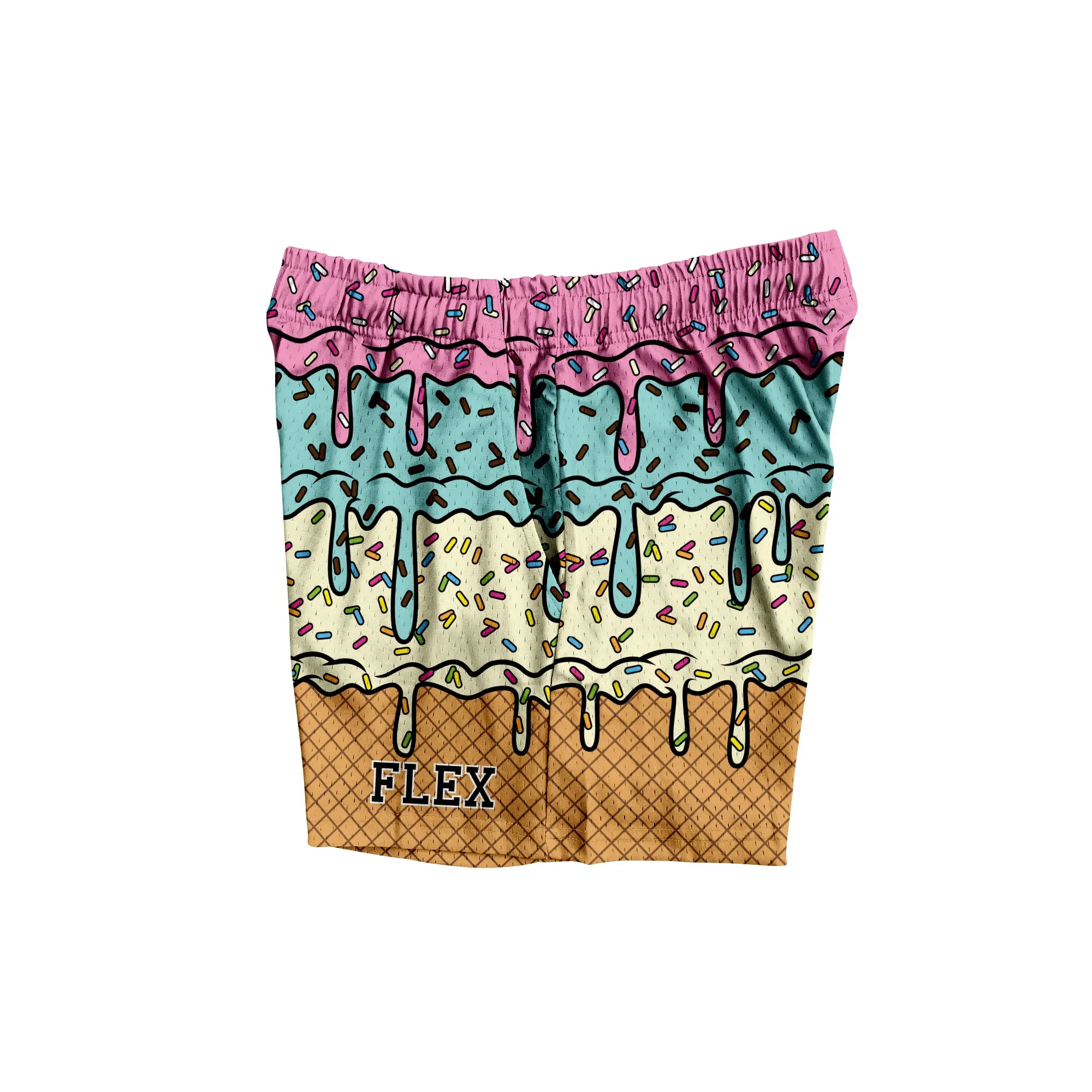 Mesh Flex Shorts 5" - Ice Cream Drip sold by Flex Living product image thumbnail 3