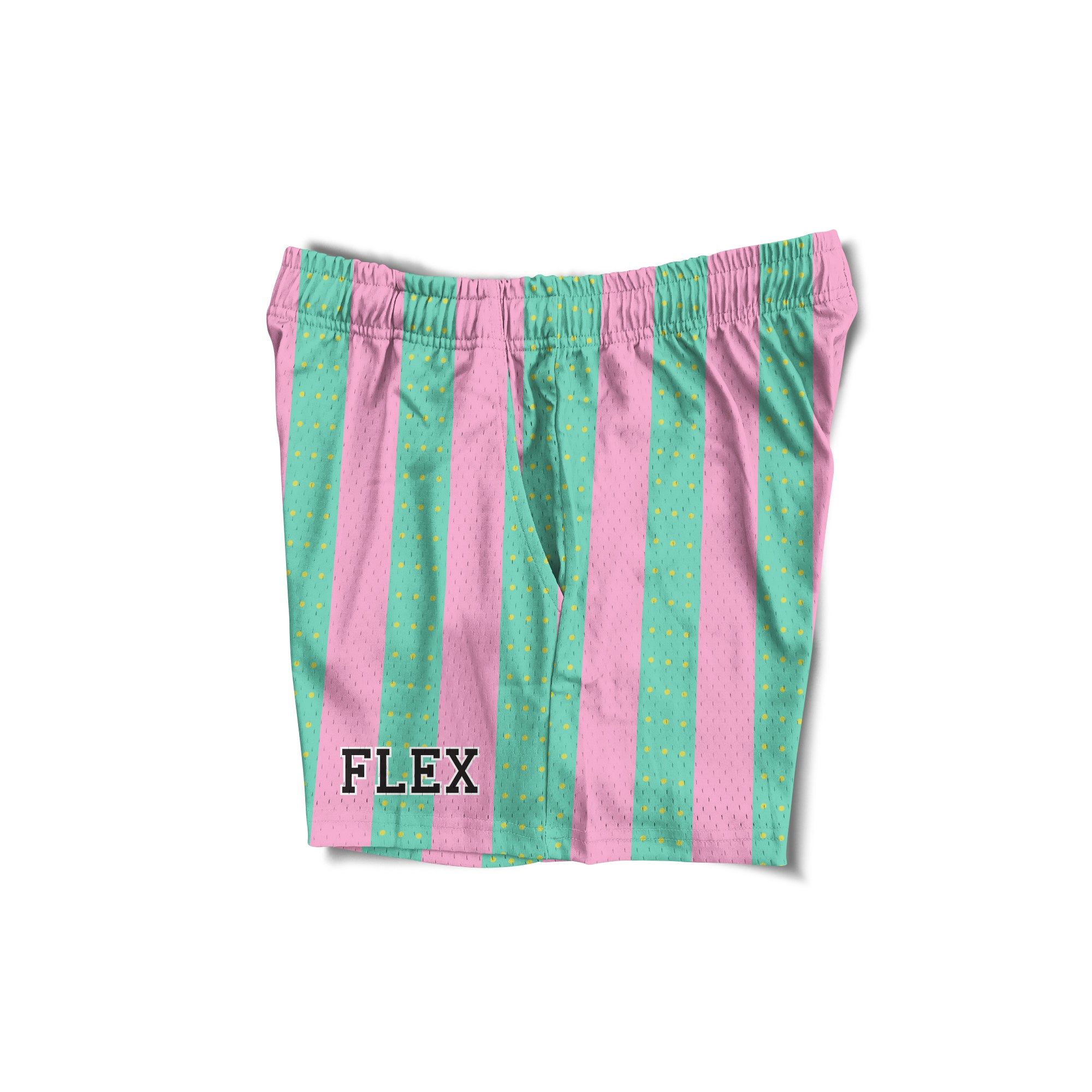 Mesh Flex Shorts 5" - Pastel Striped sold by Flex Living product image thumbnail 3