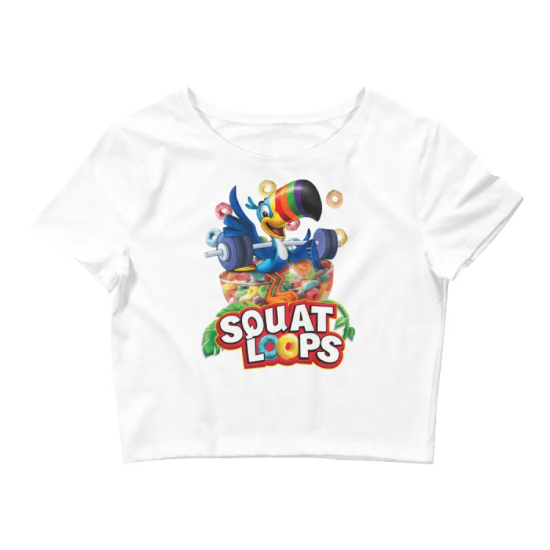 Squat Loops Crop Tee sold by Flex Living