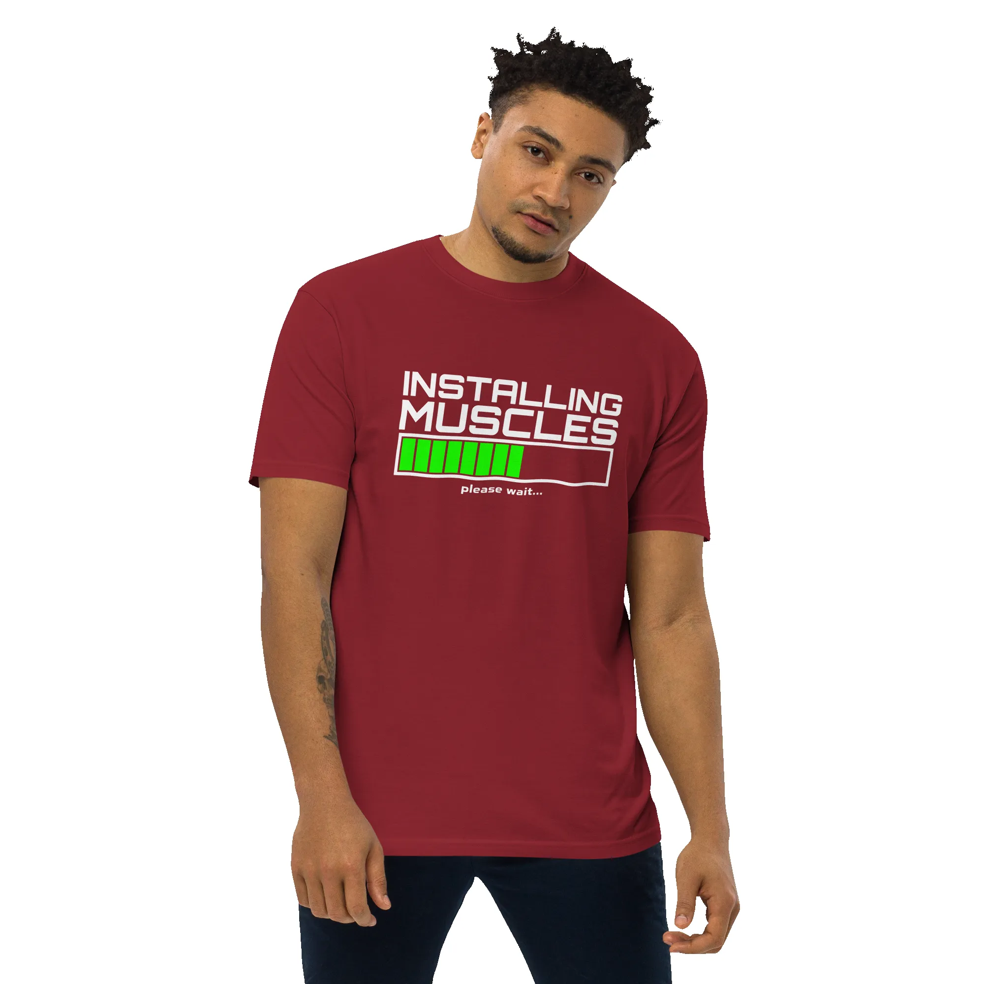 Installing Muscles Premium Graphic Shirt sold by Flex Living product image thumbnail 2