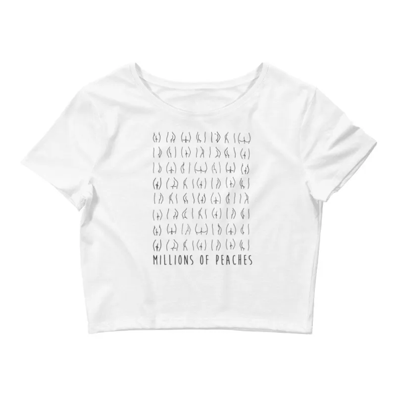 Millions Of Peaches Crop Tee - Black & White sold by Flex Living