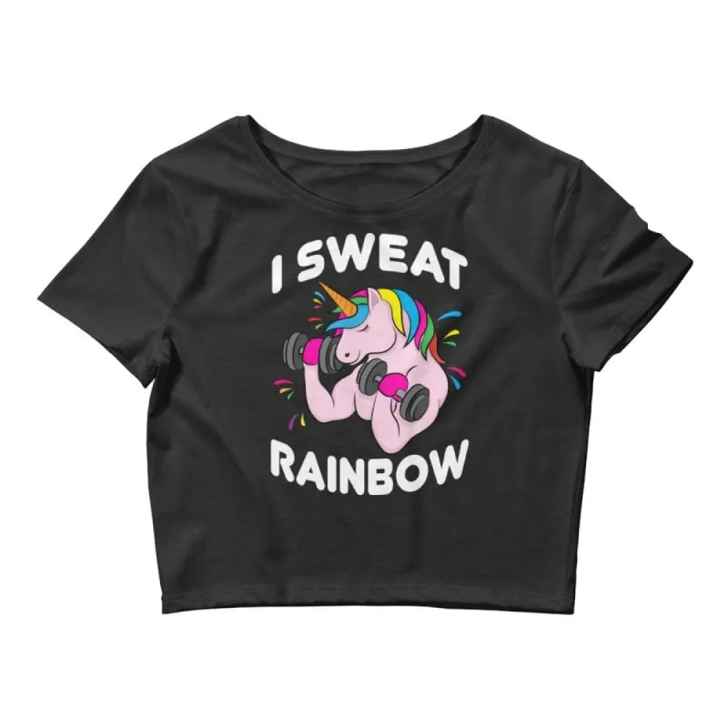 I Sweat Rainbow Crop Tee sold by Flex Living