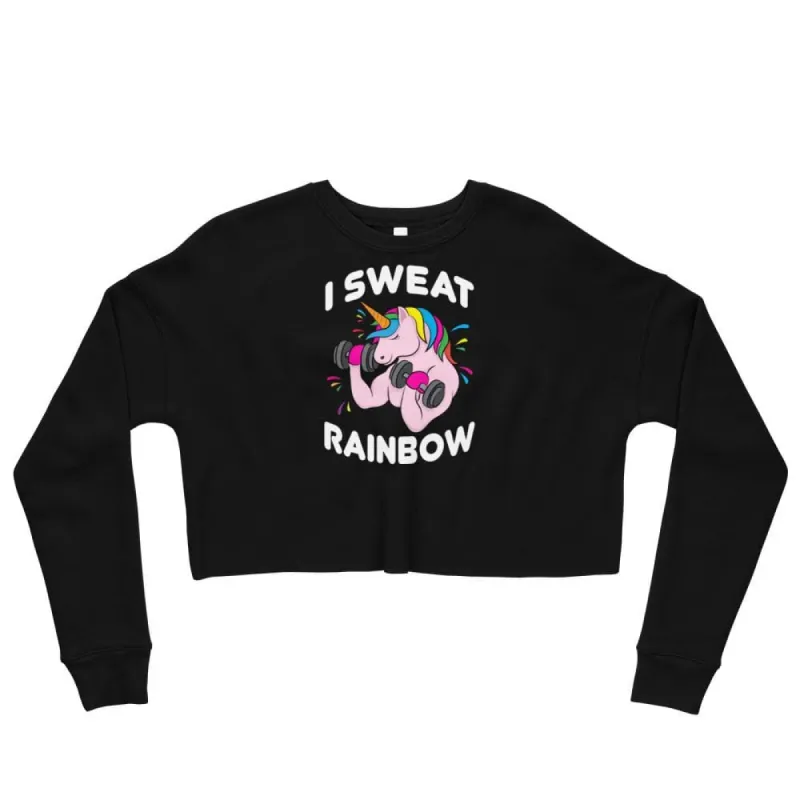 I Sweat Rainbow Crop Sweatshirt sold by Flex Living