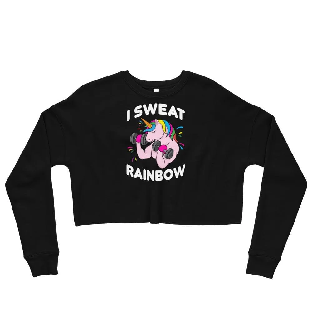 I Sweat Rainbow Crop Sweatshirt sold by Flex Living