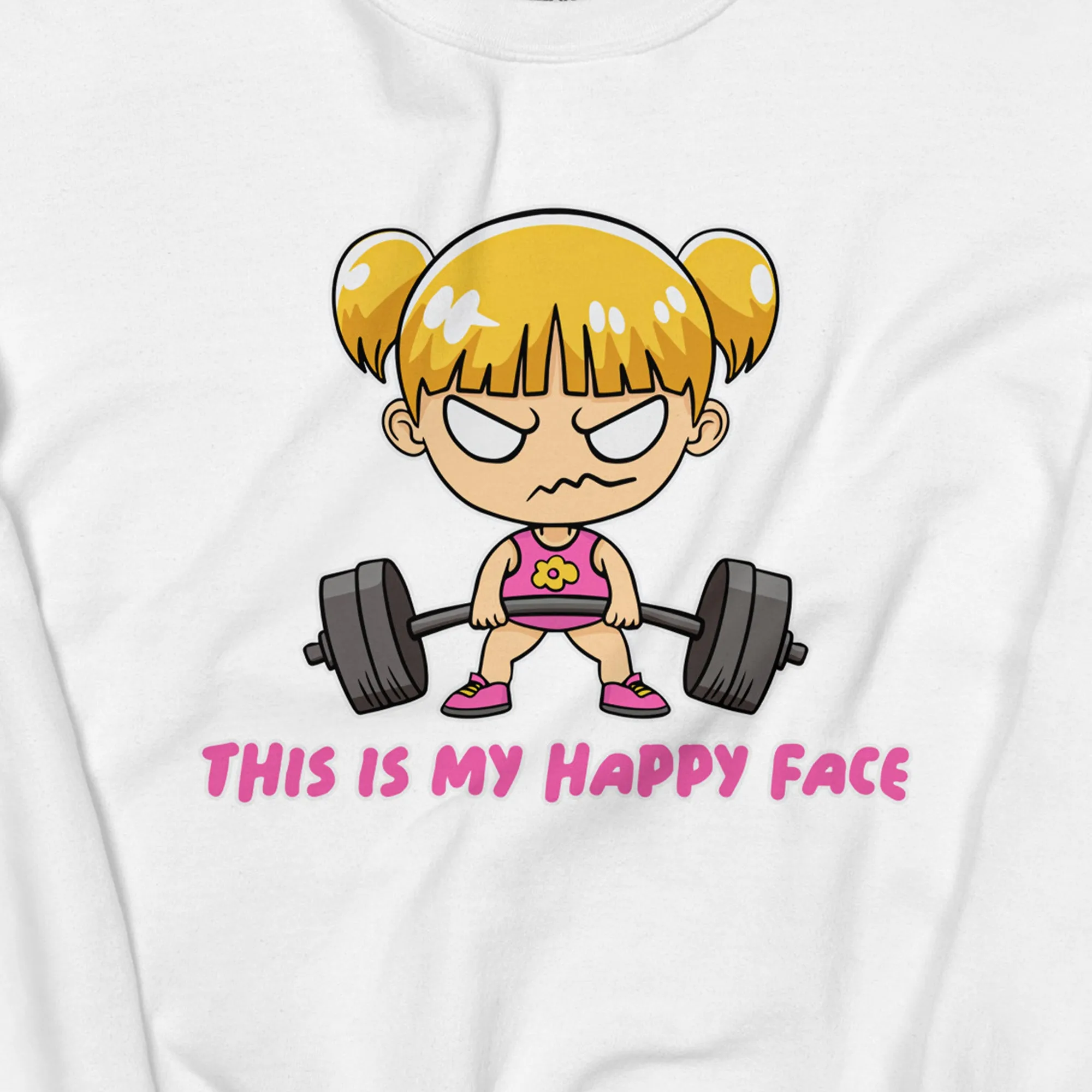 This Is My Happy Face Unisex Sweatshirt sold by Flex Living product image thumbnail 2