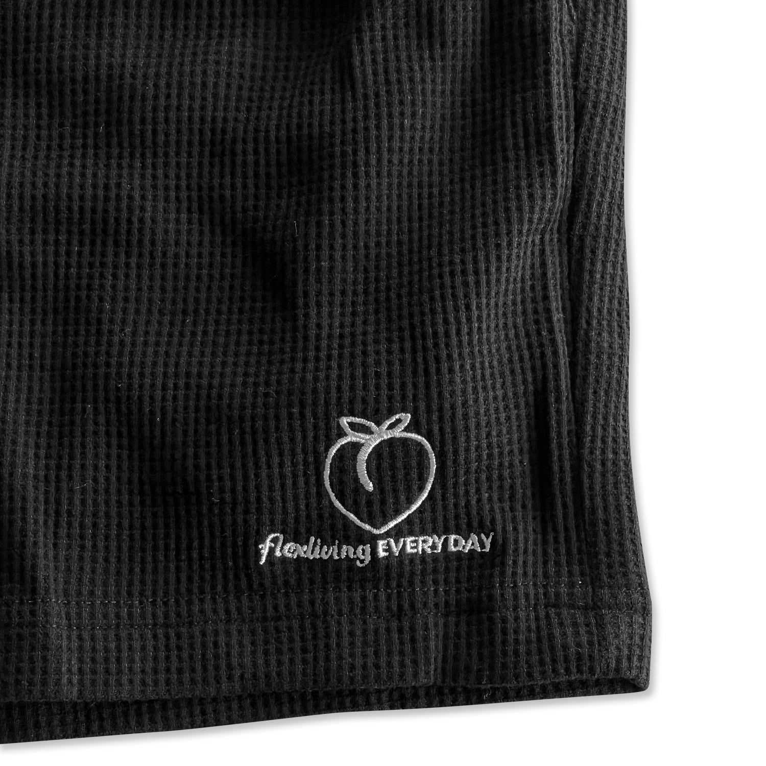 Men's Waffle Lounge Shorts - Black sold by Flex Living product image thumbnail 6