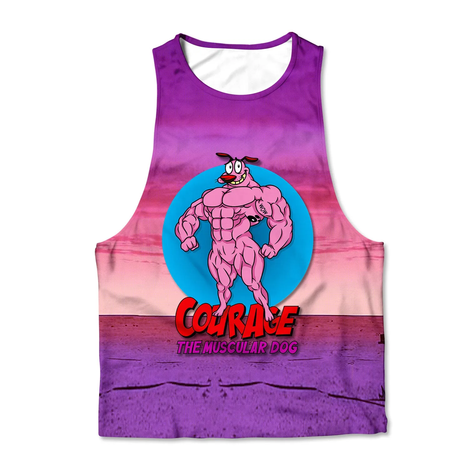 Printed Muscle Tank - The Muscular Dog sold by Flex Living
