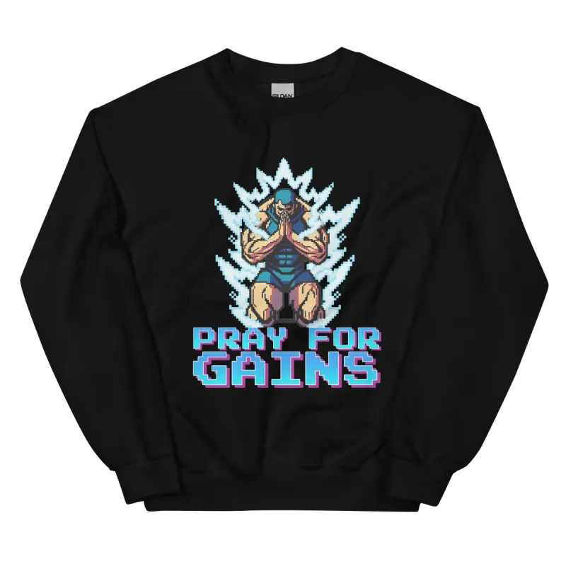 Pray For Gains Unisex Sweatshirt sold by Flex Living