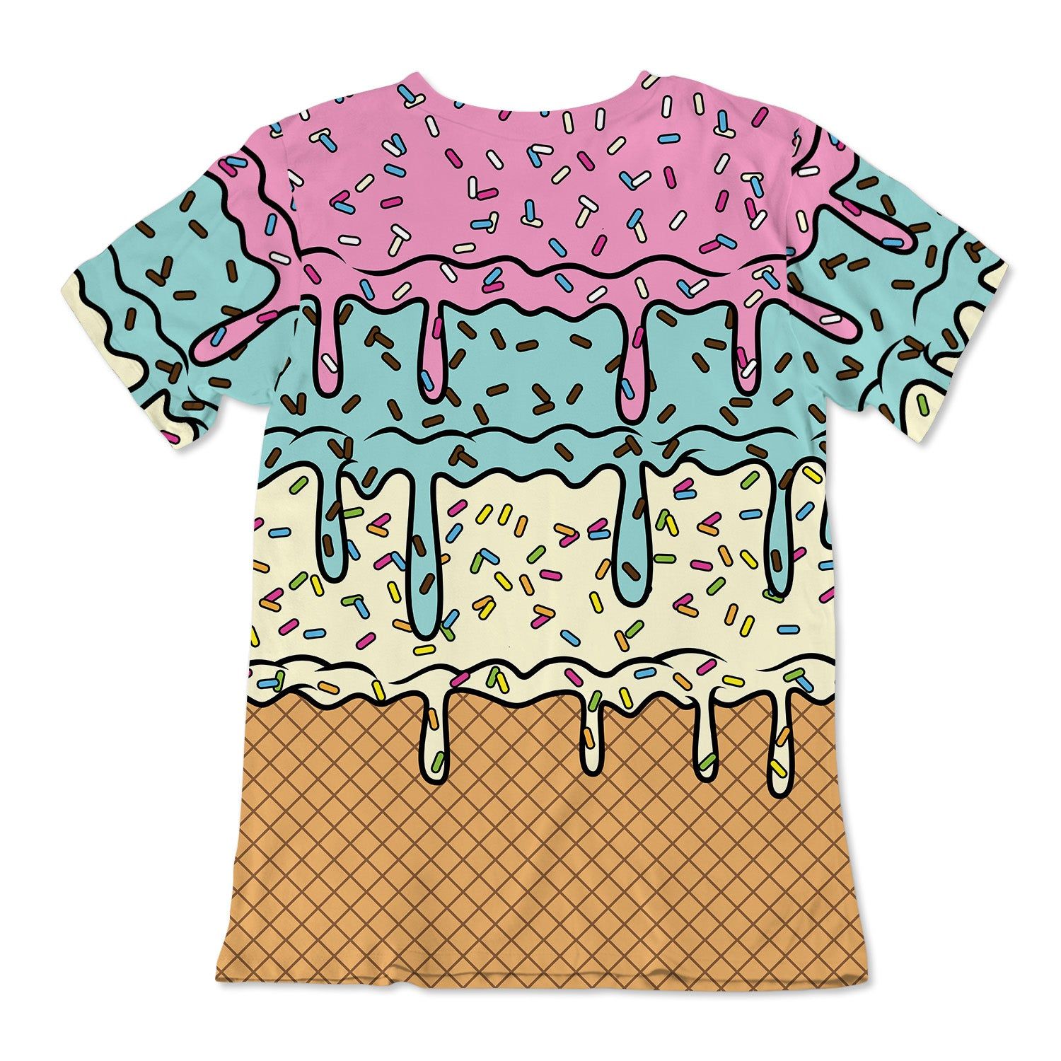Unisex Cotton Tee - Ice Cream Drip sold by Flex Living product image thumbnail 2