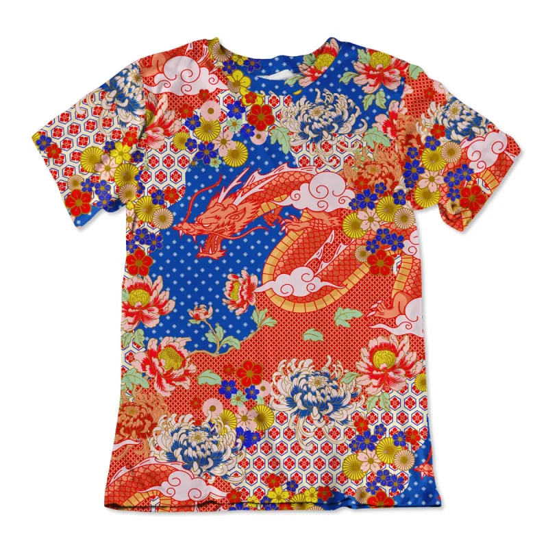 Cotton Unisex Tee - Dragon sold by Flex Living