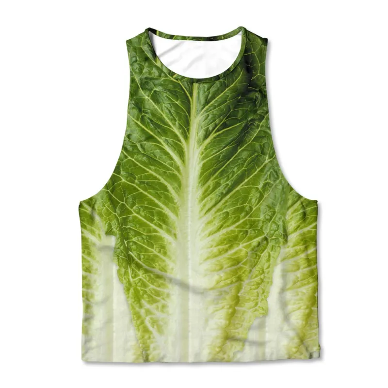 Printed Muscle Tank - Lettuce sold by Flex Living