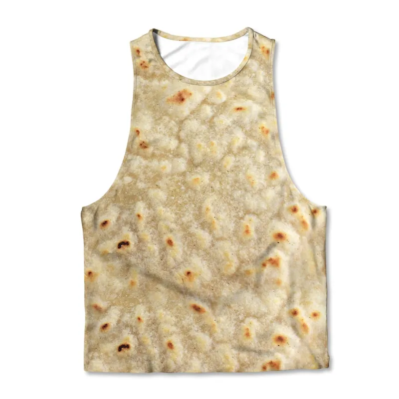 Printed Muscle Tank - Tortilla sold by Flex Living