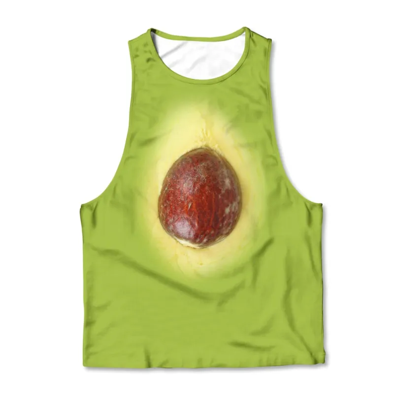 Printed Muscle Tank - Avocado made by Flex Living