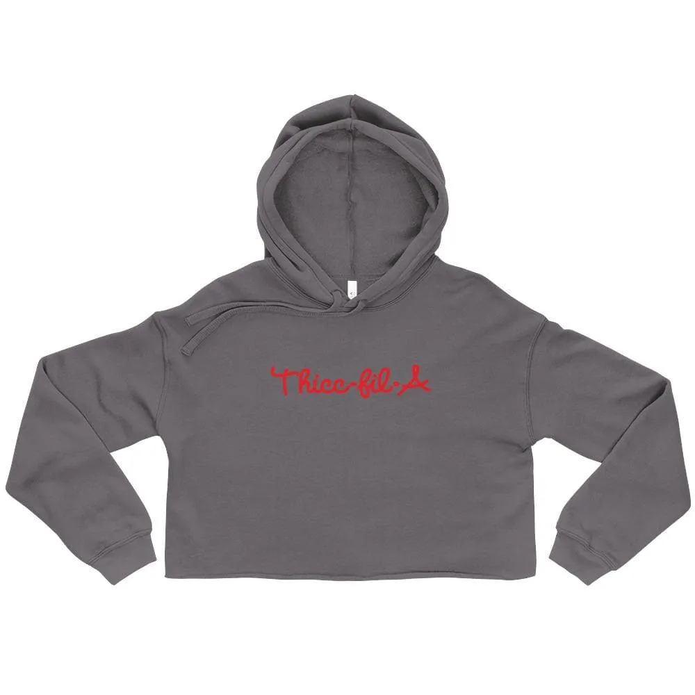 Thicc Fil A Crop Hoodie sold by Flex Living product image thumbnail 4