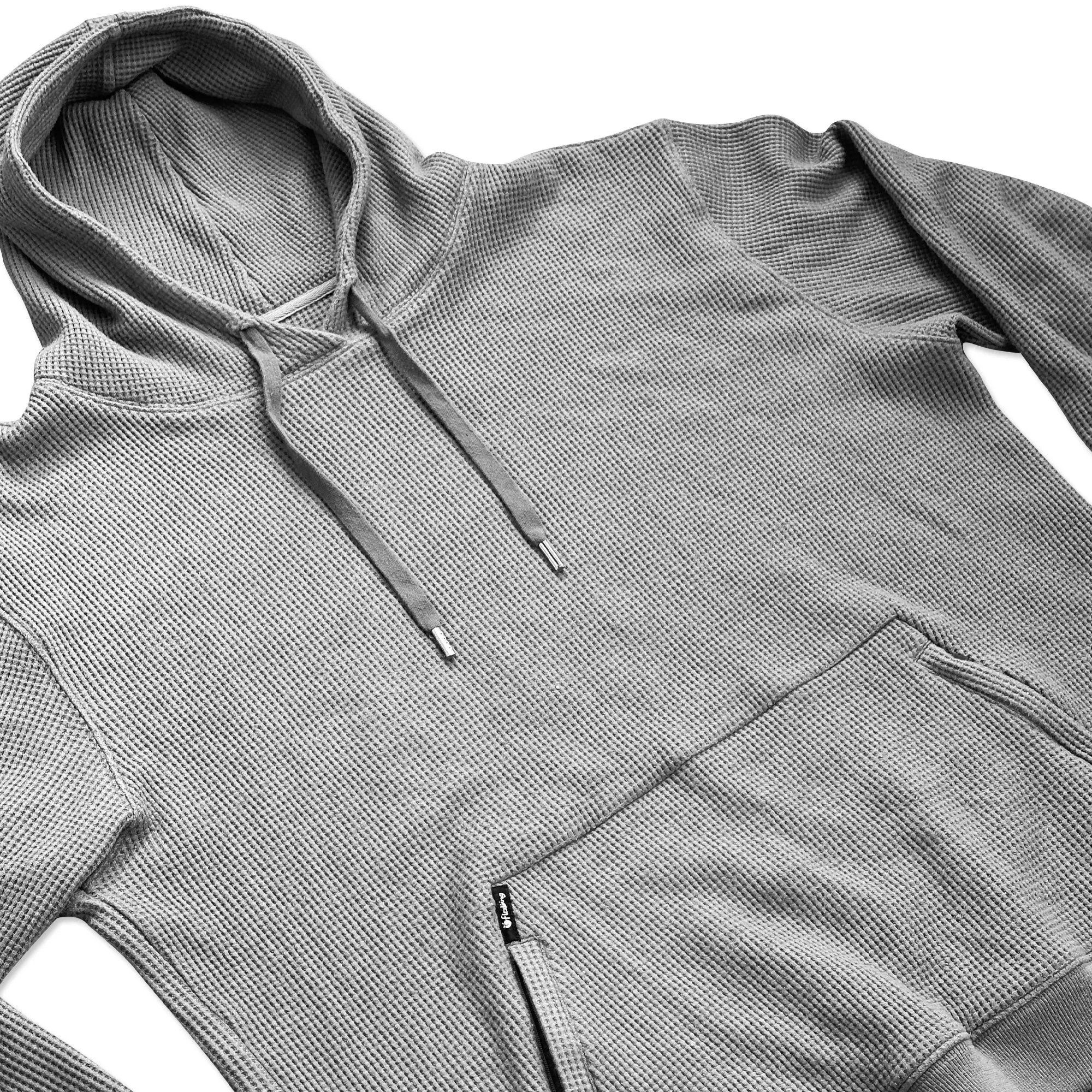 Waffle Tech Hoodie - Gray sold by Flex Living product image thumbnail 3