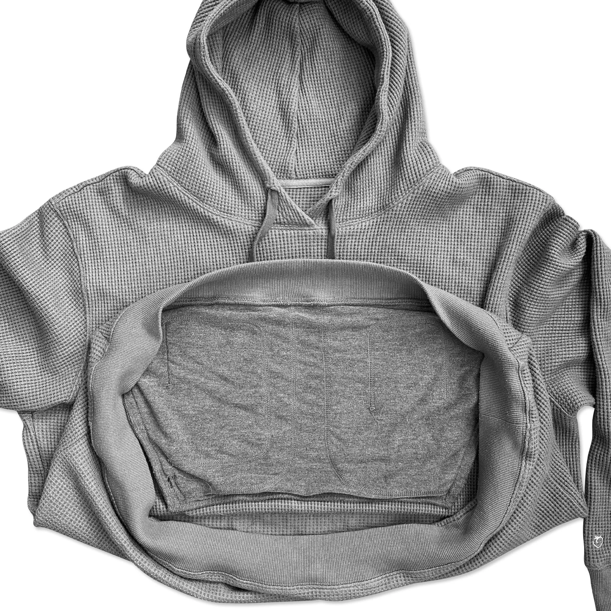 Waffle Tech Hoodie - Gray sold by Flex Living product image thumbnail 2