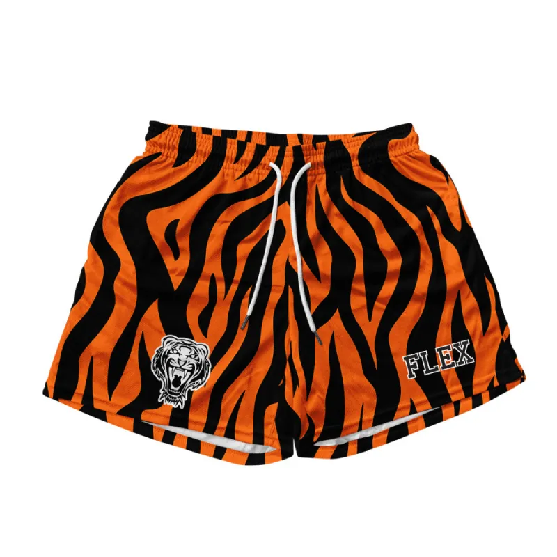 Basic Mesh Short - Tiger Print sold by Flex Living