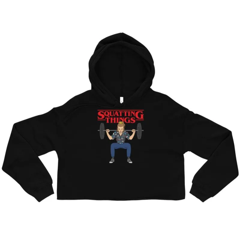 Eleven Squatting Things Crop Hoodie sold by Flex Living