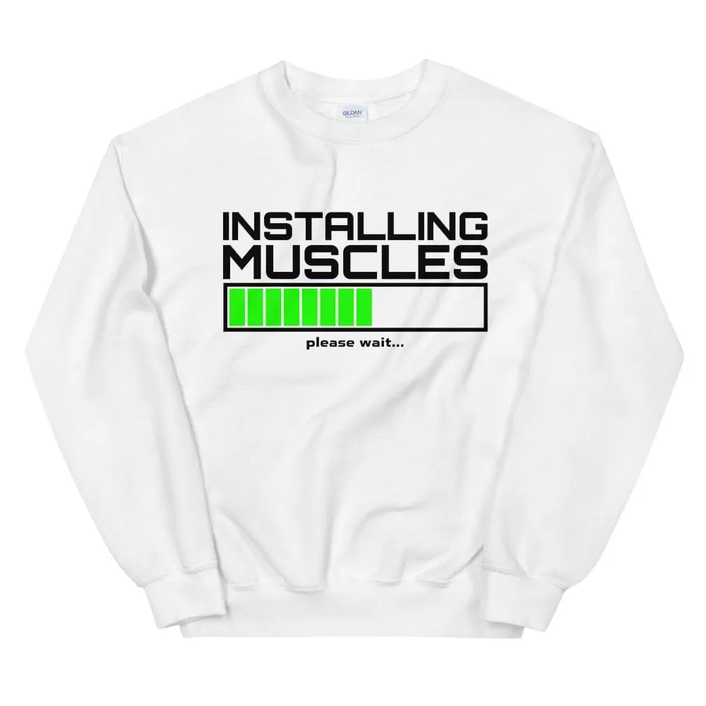 Installing Muscles Unisex Sweatshirt sold by Flex Living product image thumbnail 2