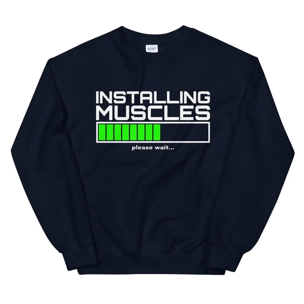 Installing Muscles Unisex Sweatshirt sold by Flex Living product image thumbnail 3