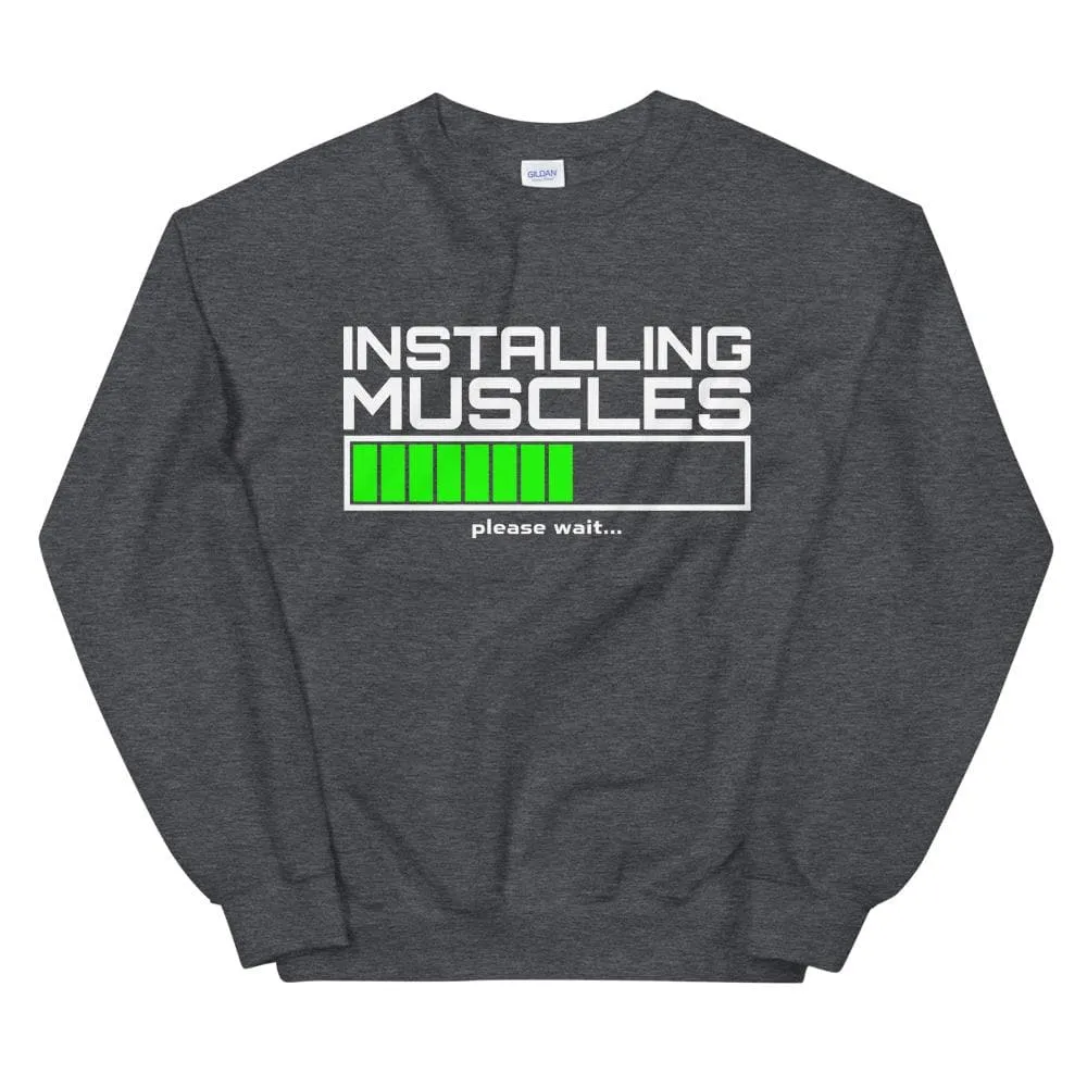 Installing Muscles Unisex Sweatshirt sold by Flex Living product image thumbnail 5
